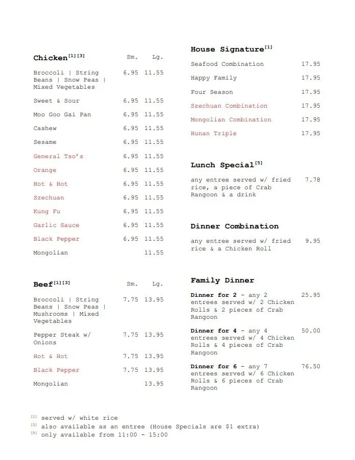 Menu 2