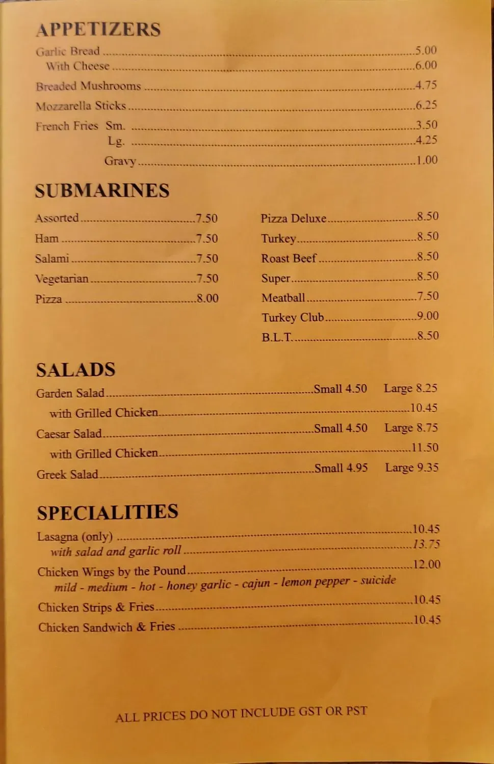 Menu 1