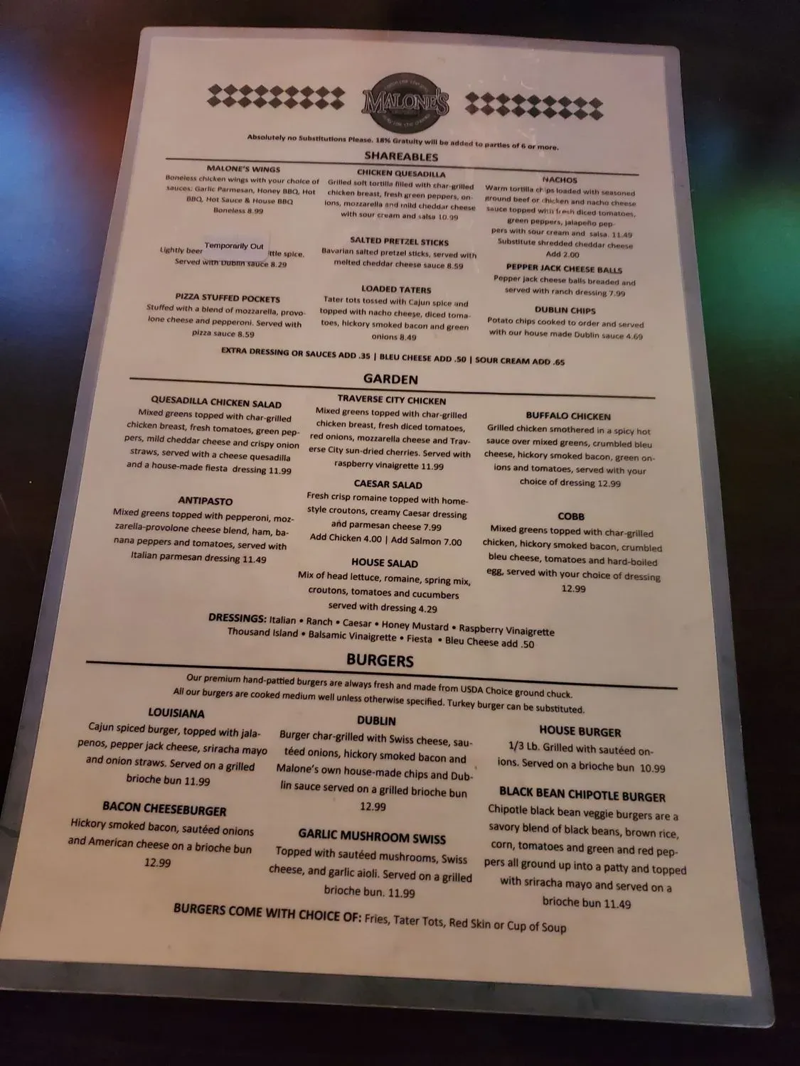 Menu 5