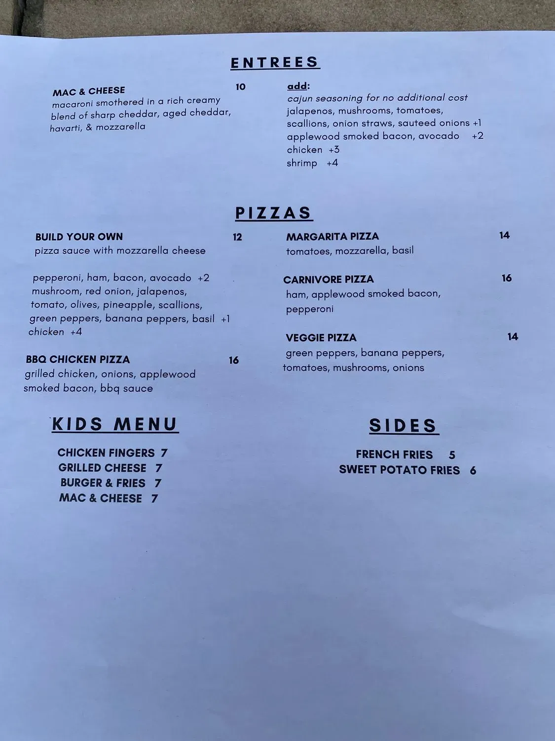 Menu 2