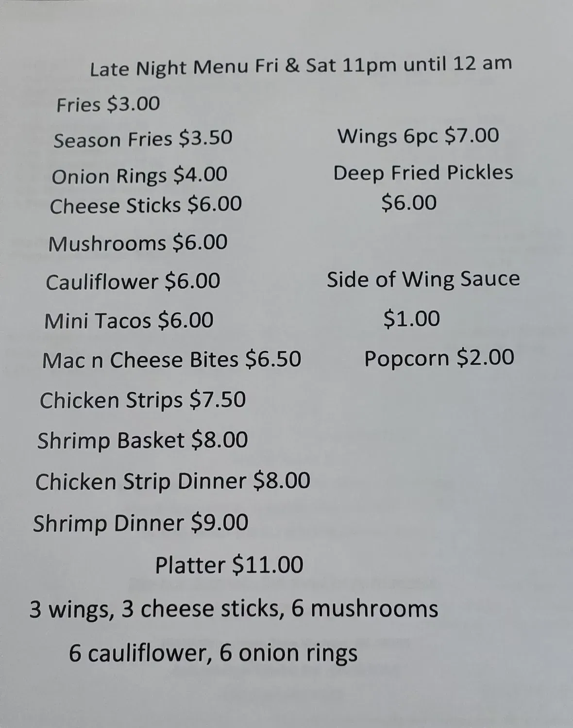 Menu 1