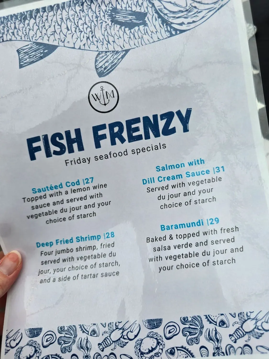 WaterMark Bar and Grille Menu - Updated October 2025