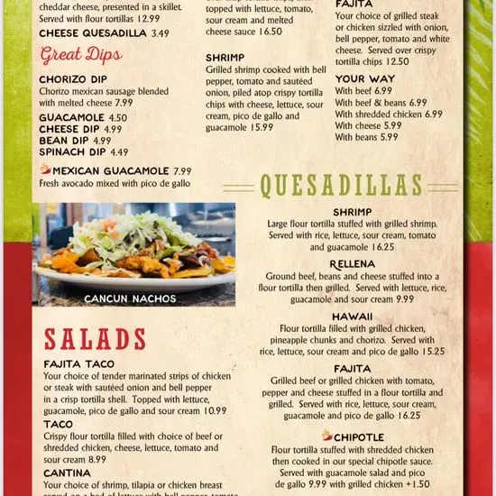 Jalisco Mexican Restaurant and Cantina Menu | Saline, MI | Checkle