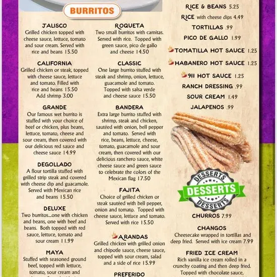 Jalisco mexican restaurant and cantina menu saline mi checkle