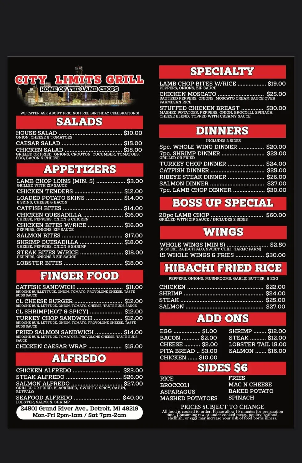 Menu 1