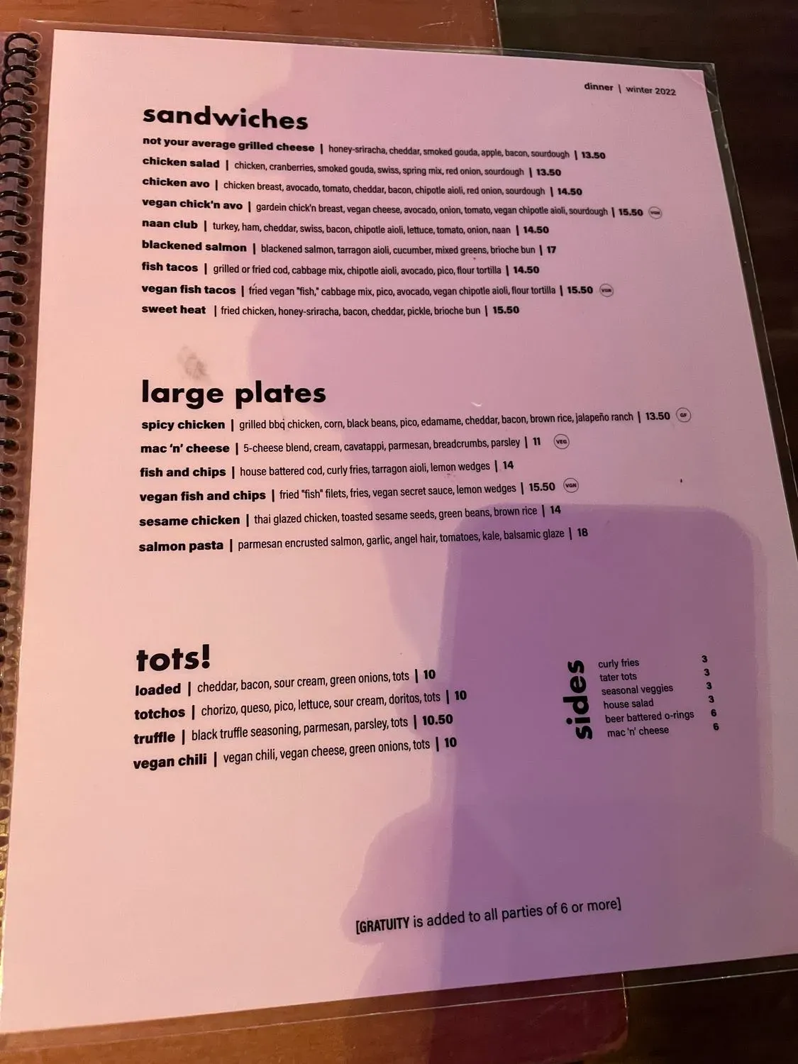 Menu 6