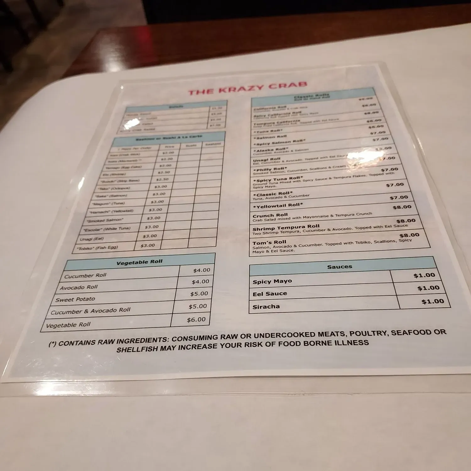 Menu 1