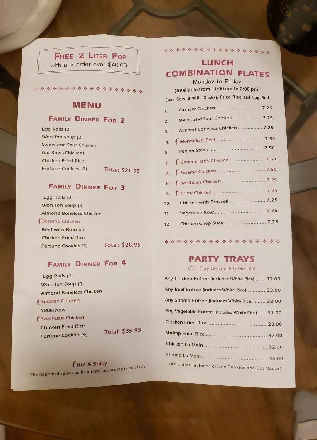 Menu 1