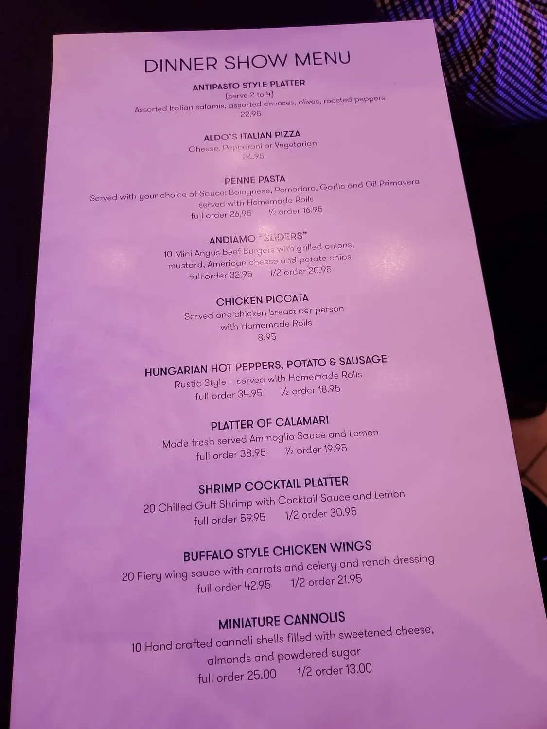 Menu 1