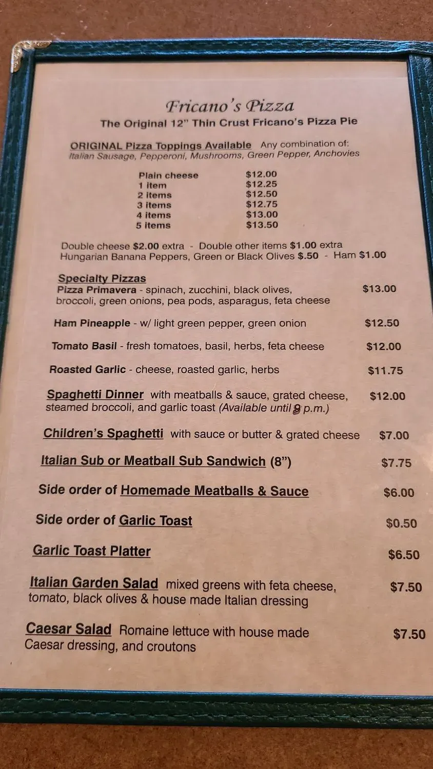 Menu 1