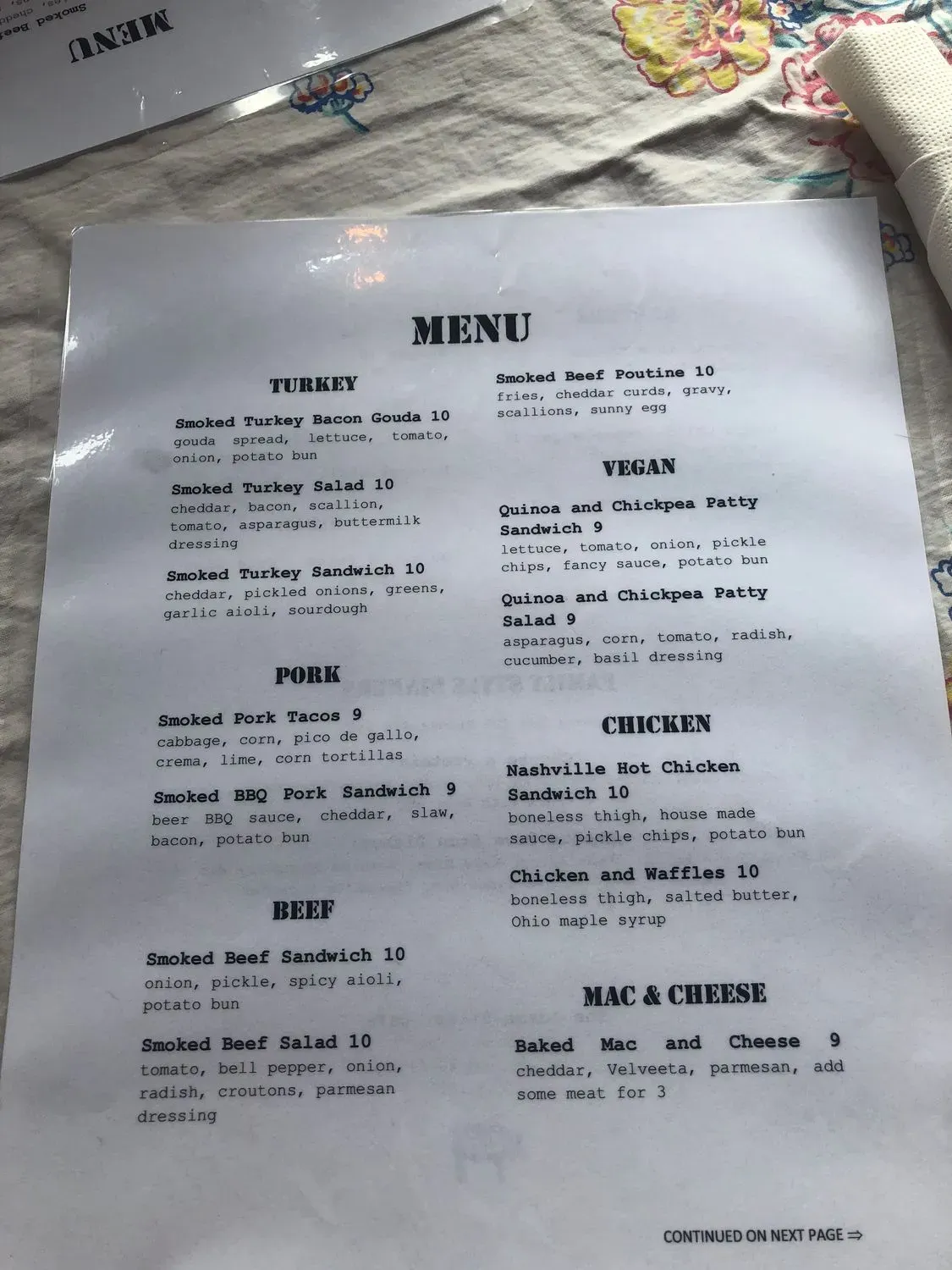 Menu 1