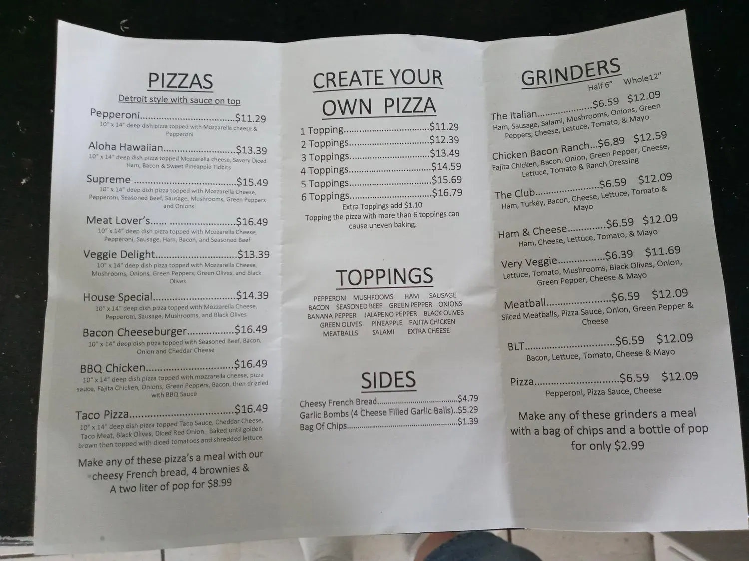 Menu 2