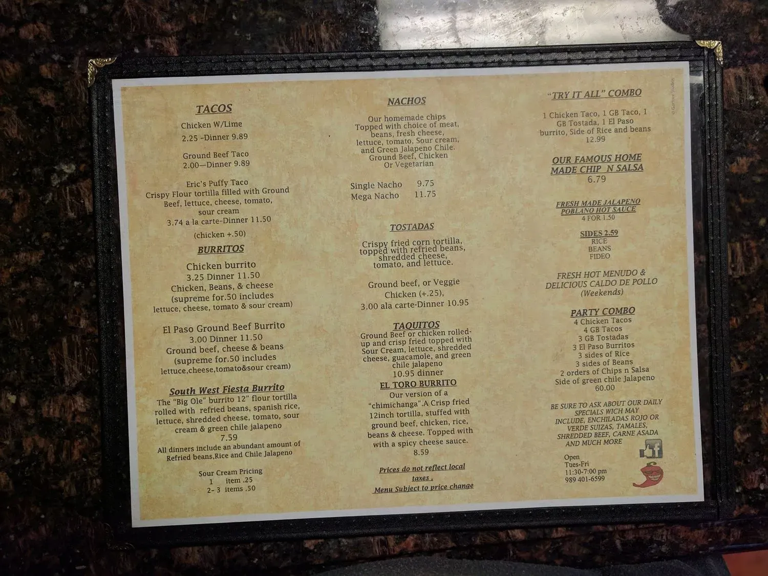 Menu 4