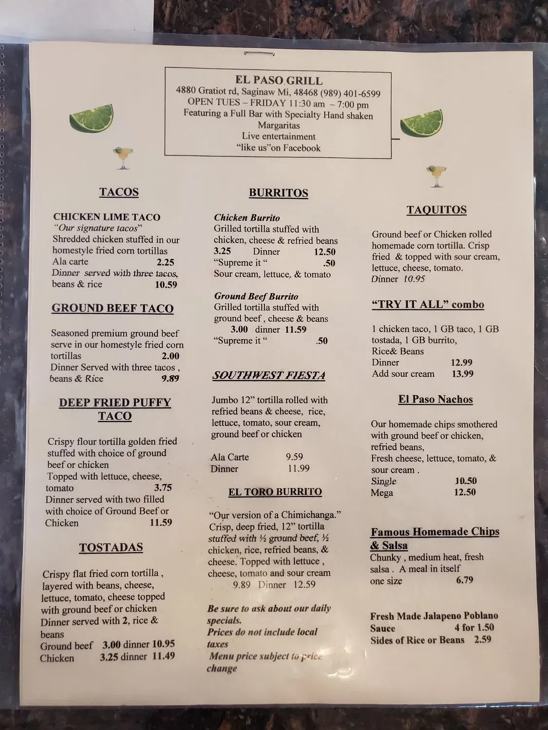 Menu 3