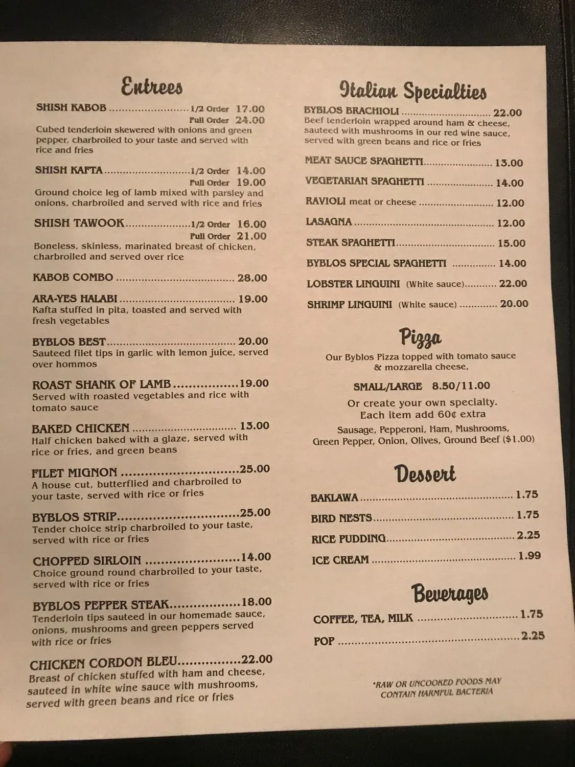 Menu 1