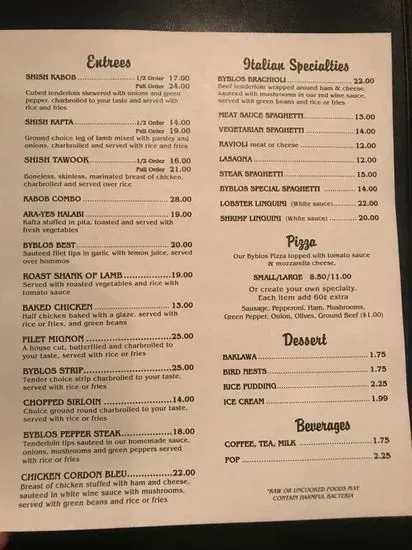 Menu 1