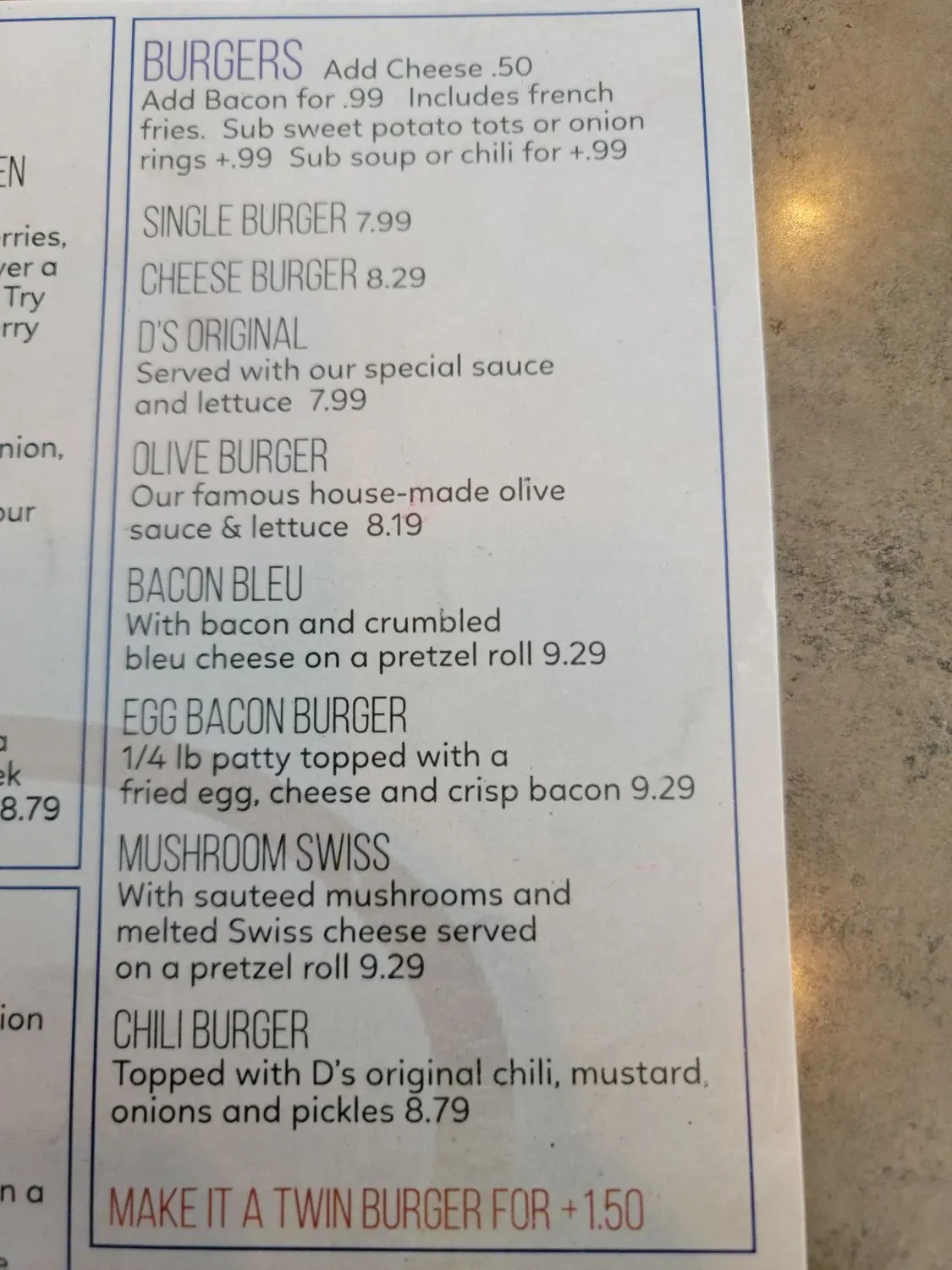 Menu 5