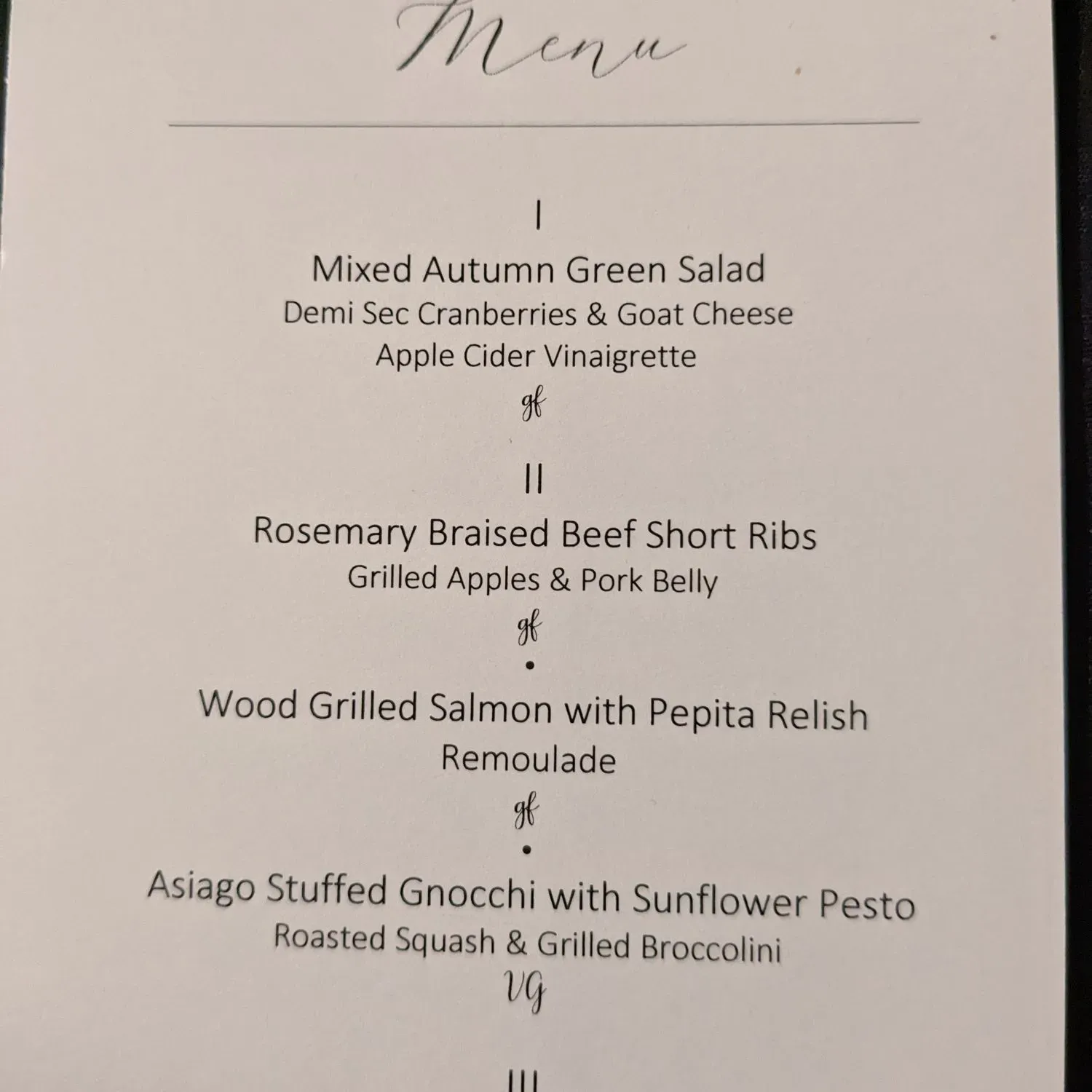 Menu 2