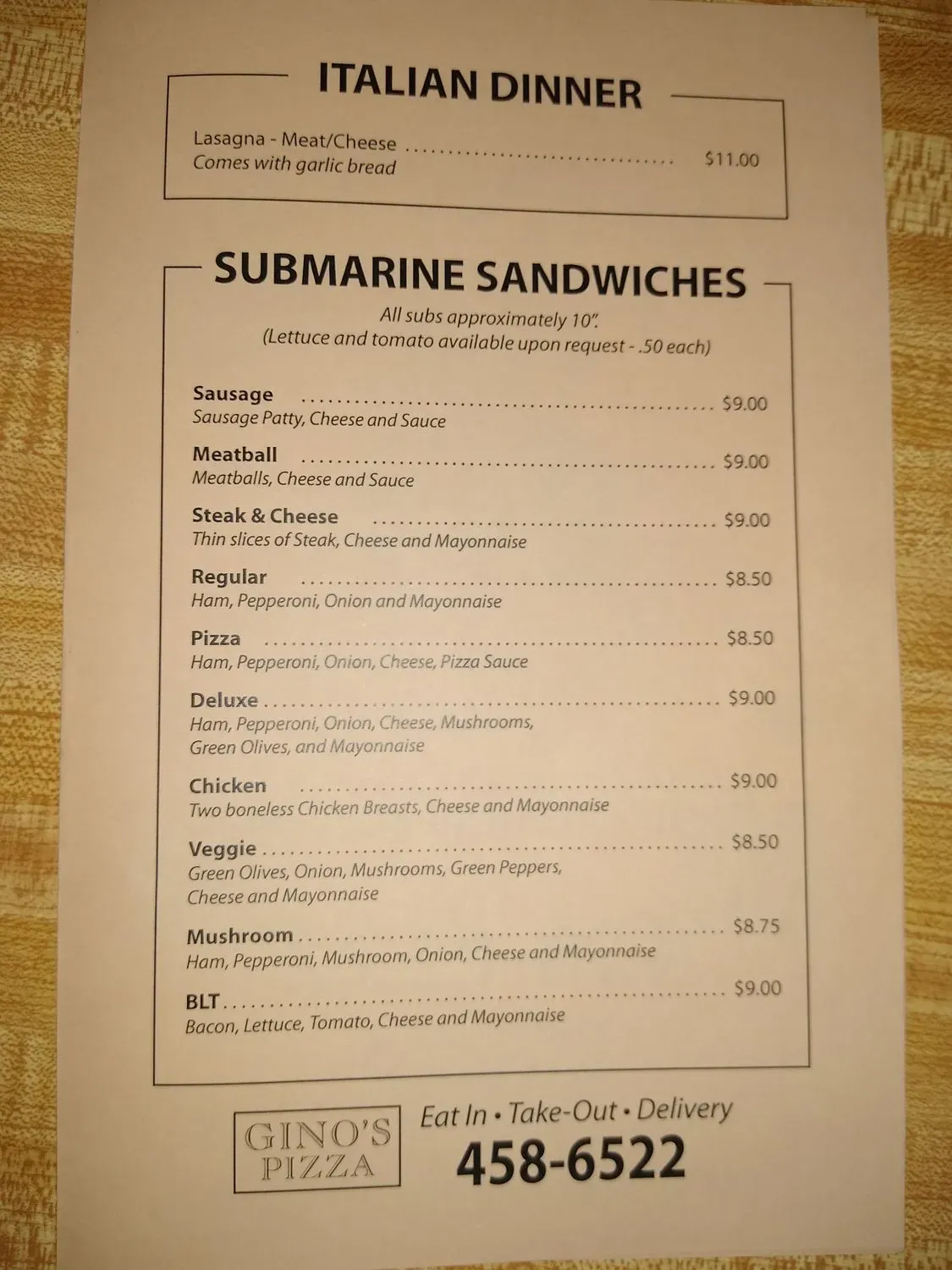 Menu 2