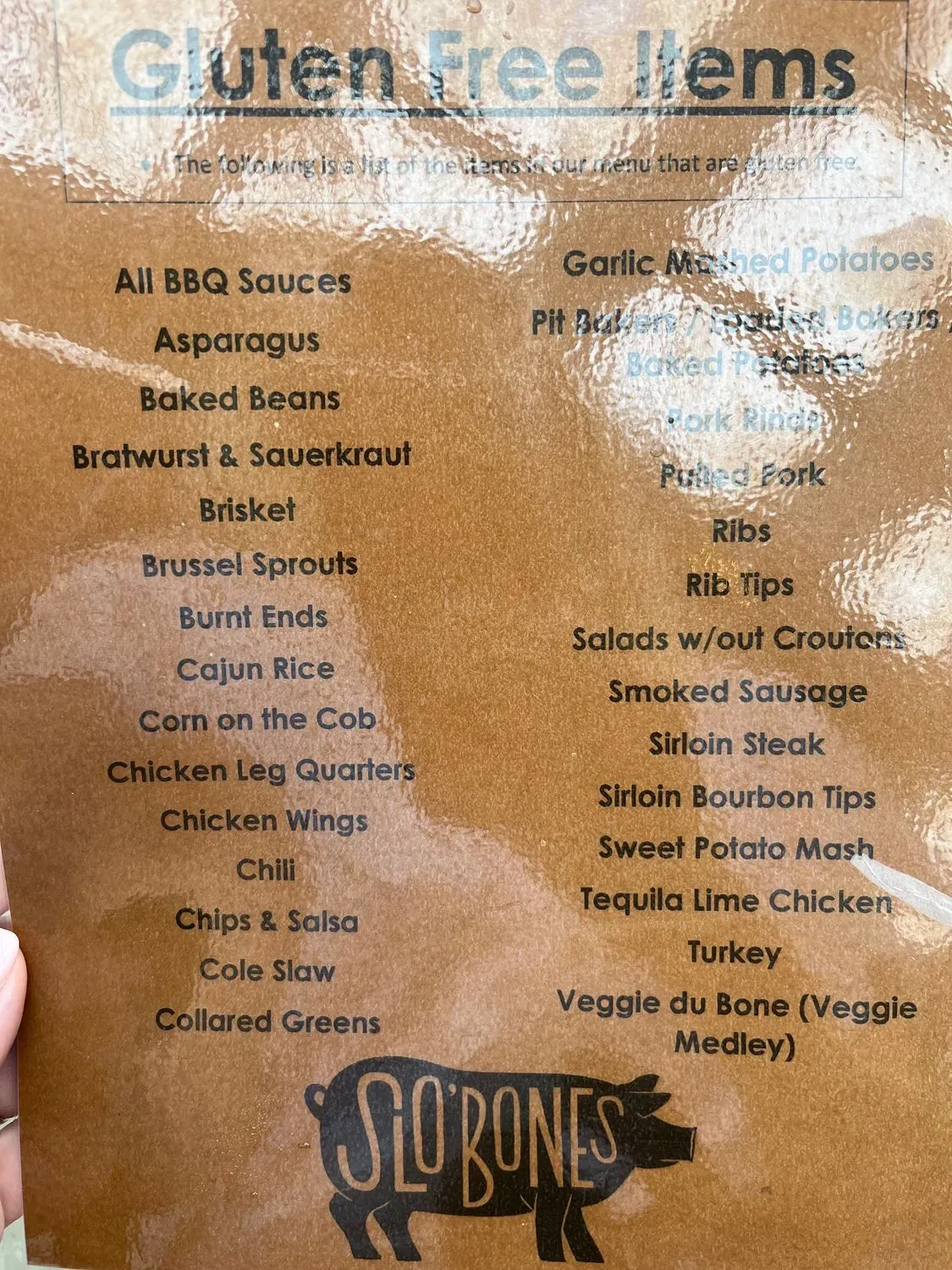 Slo' Bones BBQ Smokehaus Menu - Updated October 2025