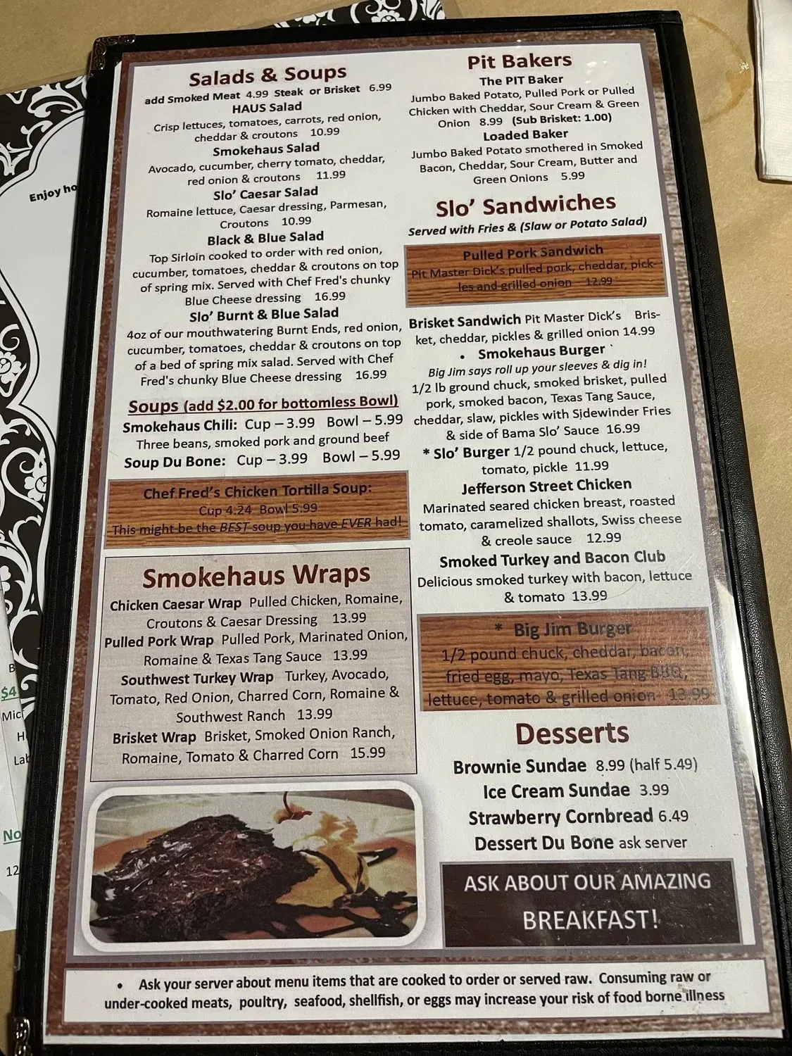 Slo' Bones BBQ Smokehaus Menu - Updated October 2025
