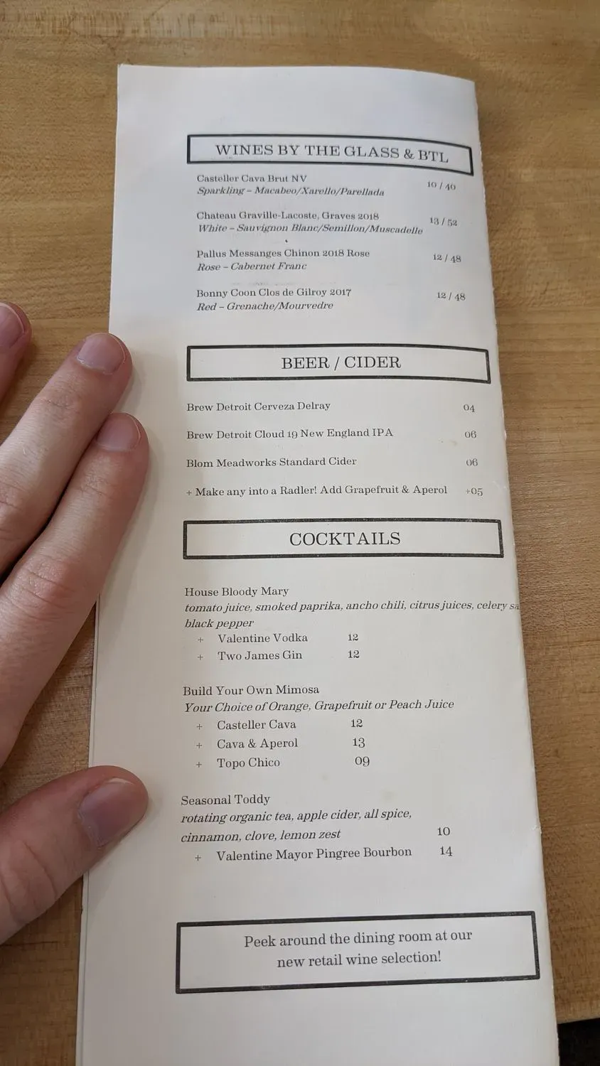 Menu 5