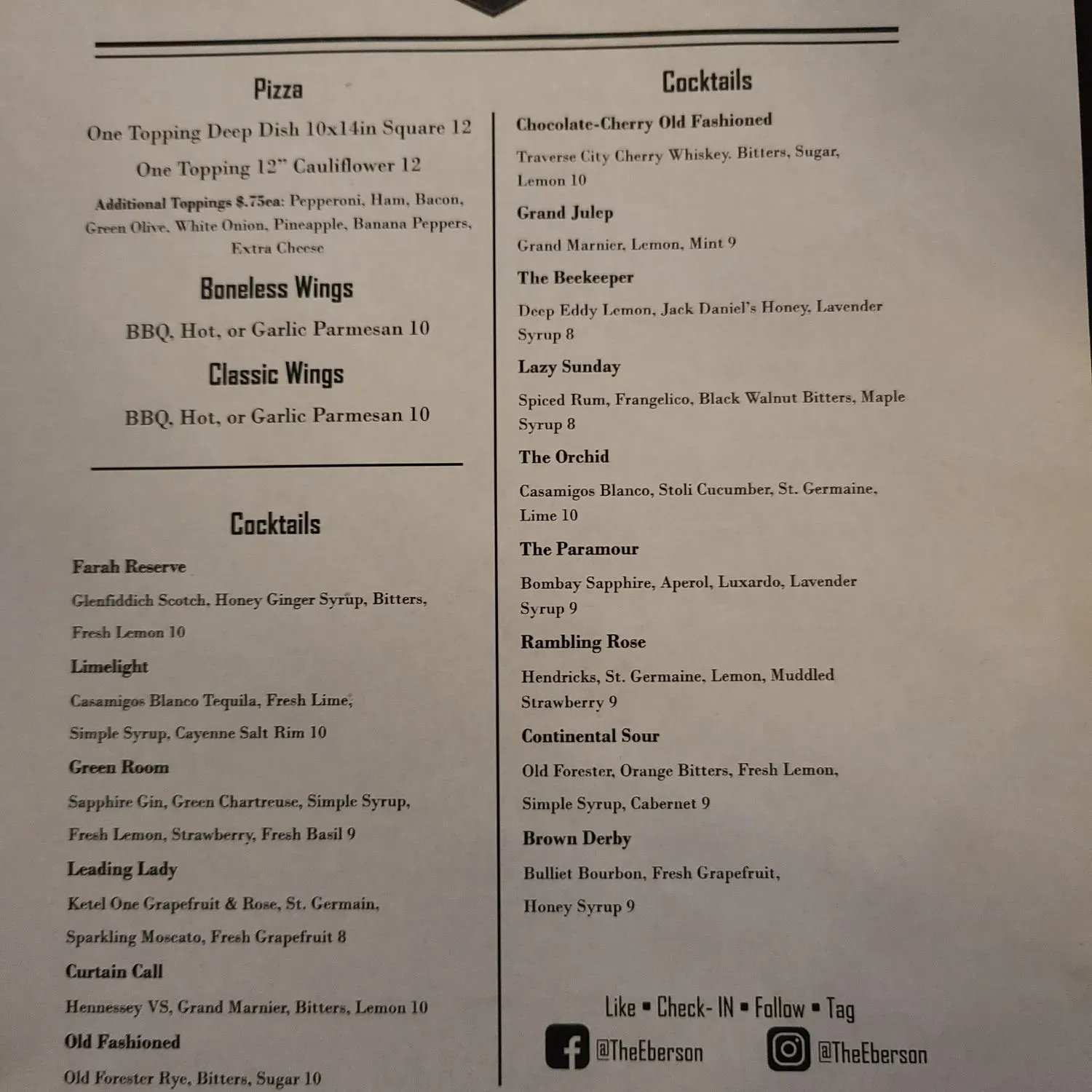 Menu 1