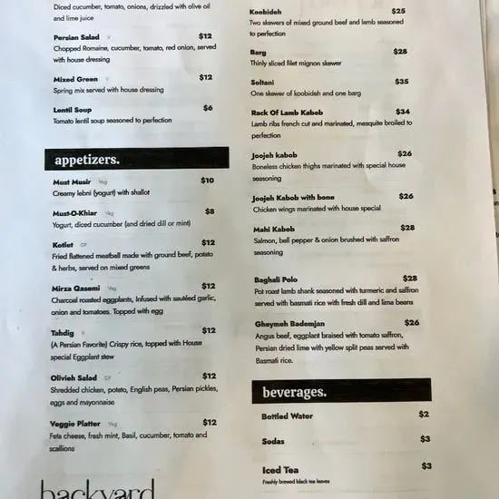 Menu 1