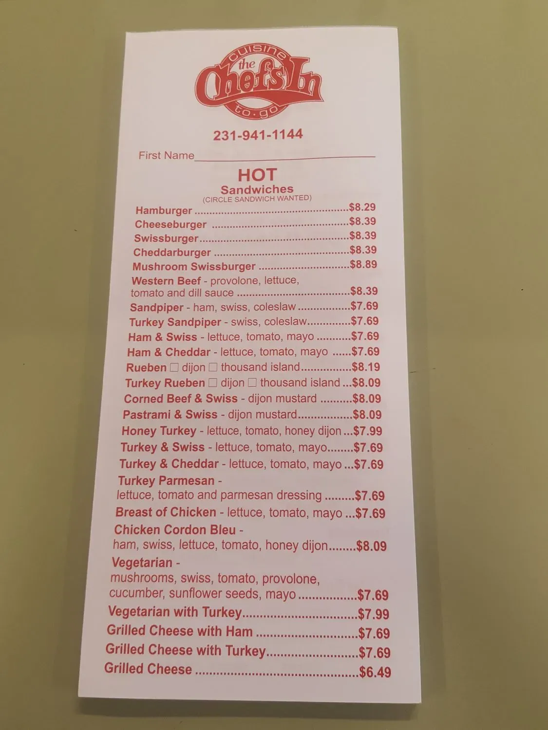 Menu 3