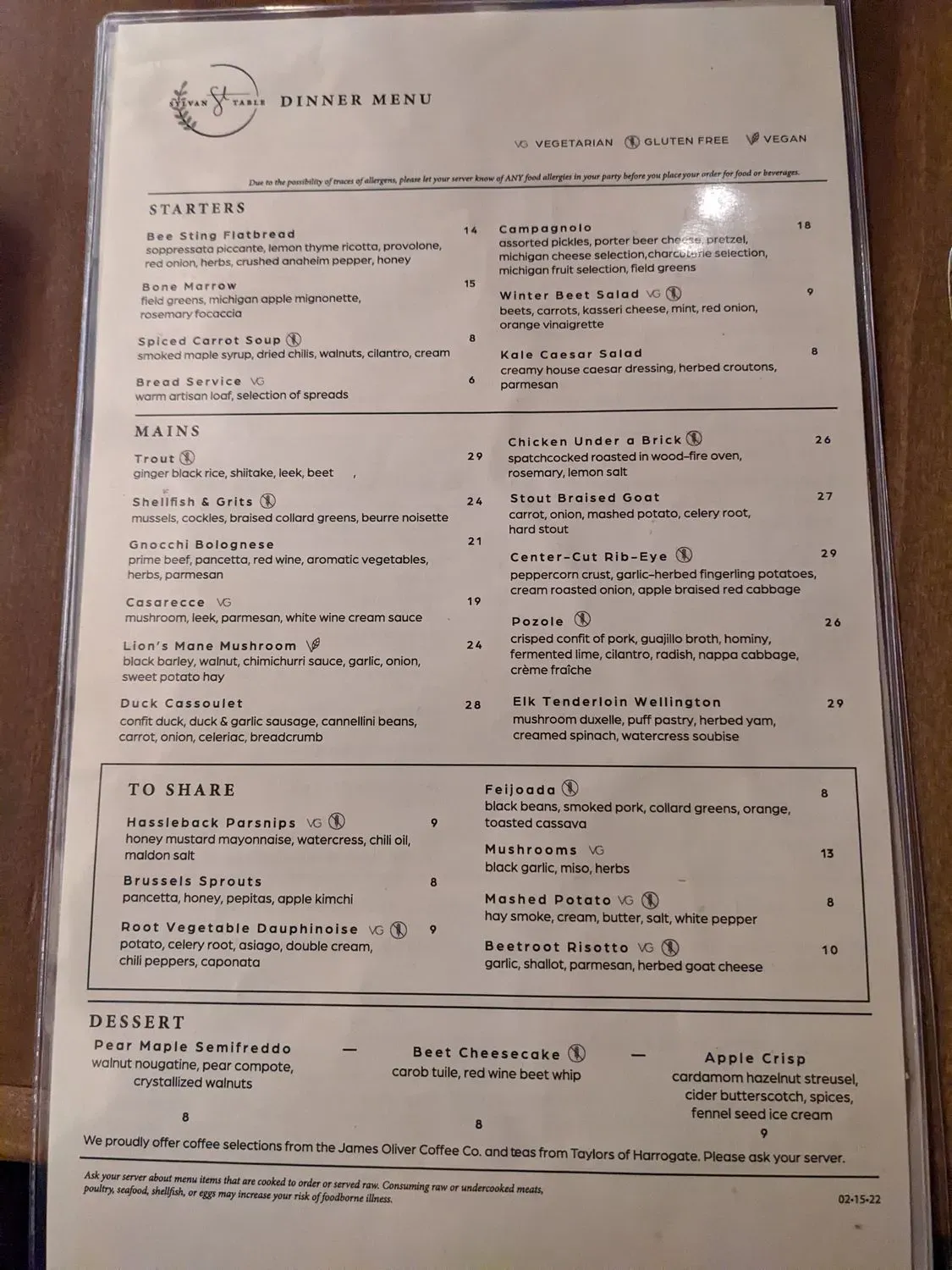 Menu 5