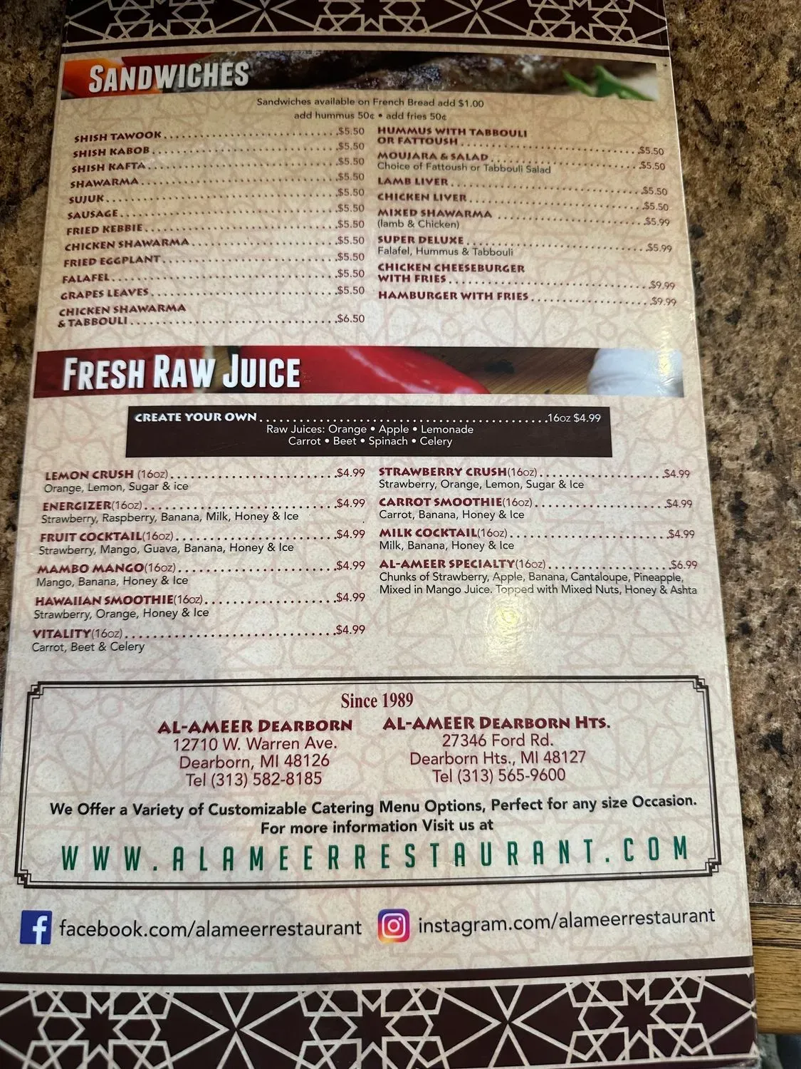 Menu 2