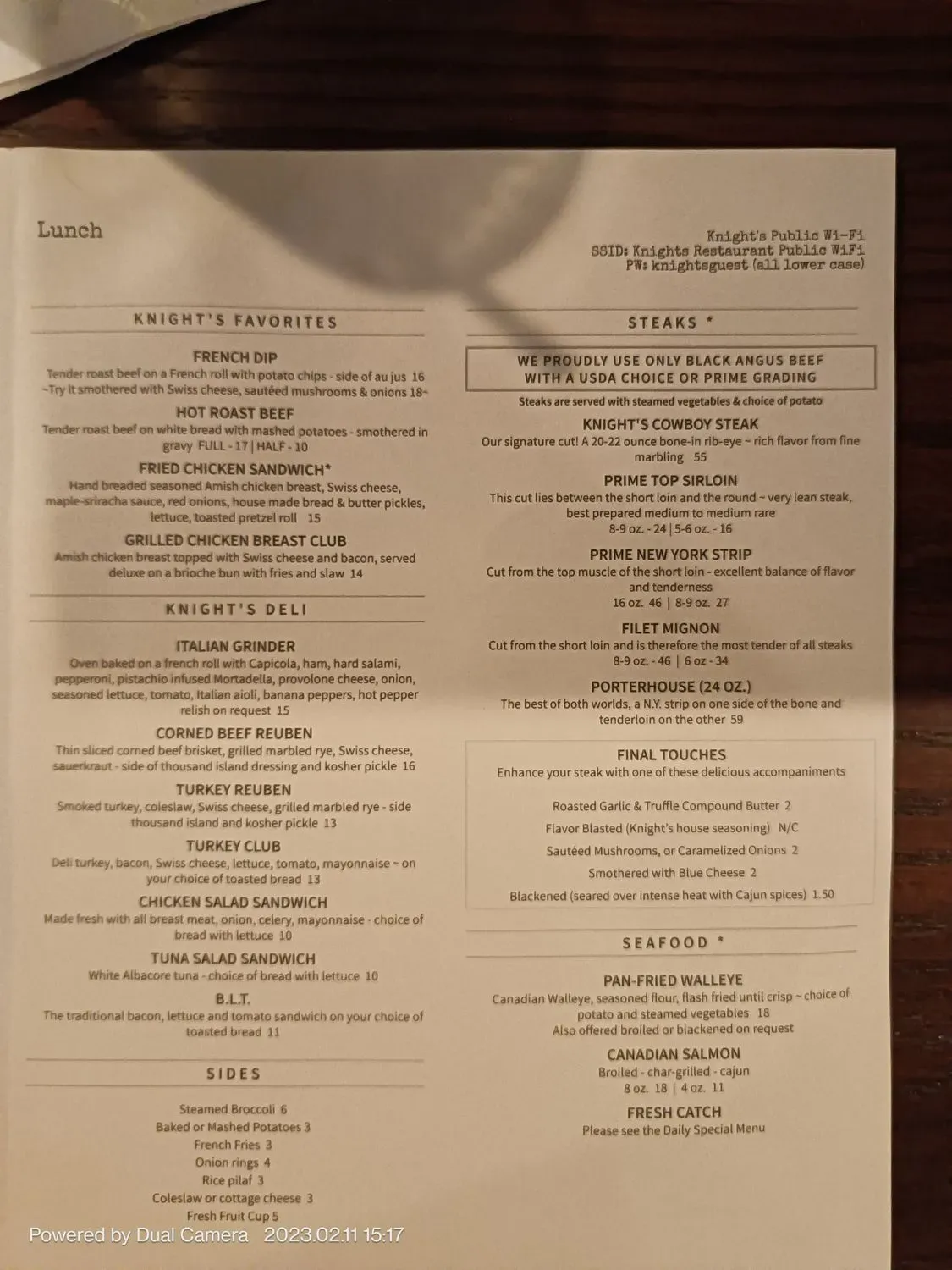 Menu 1