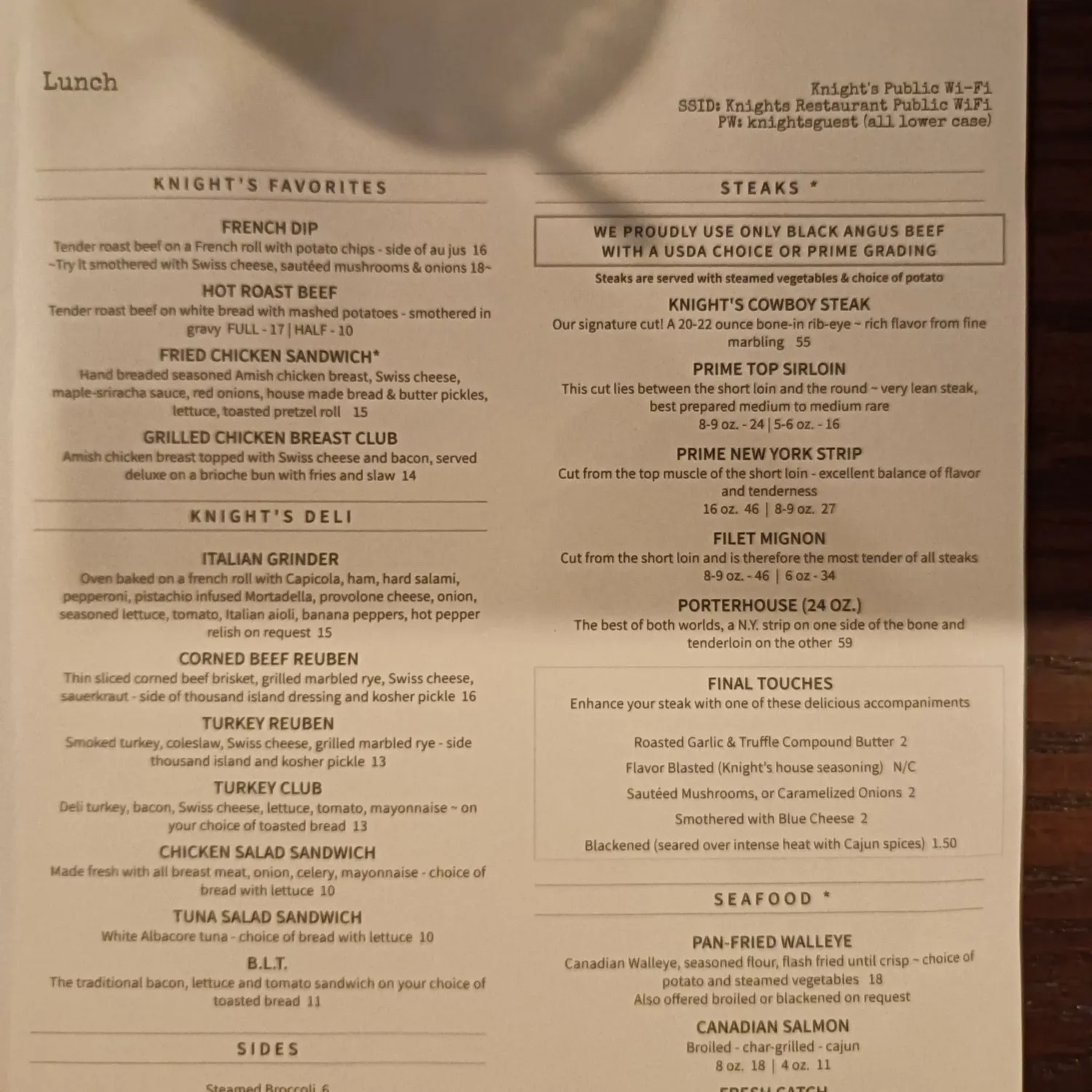 Menu 1