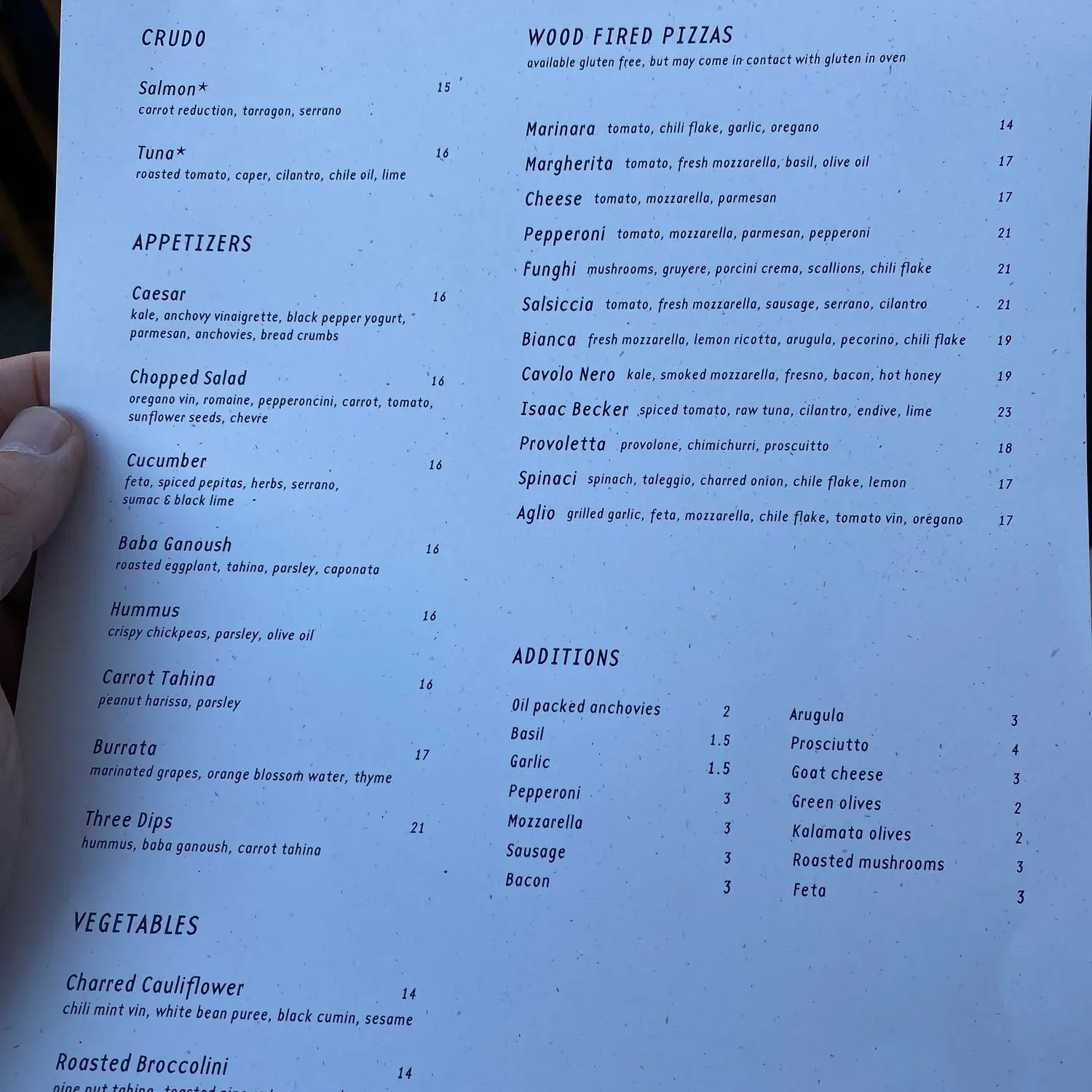 Menu 1