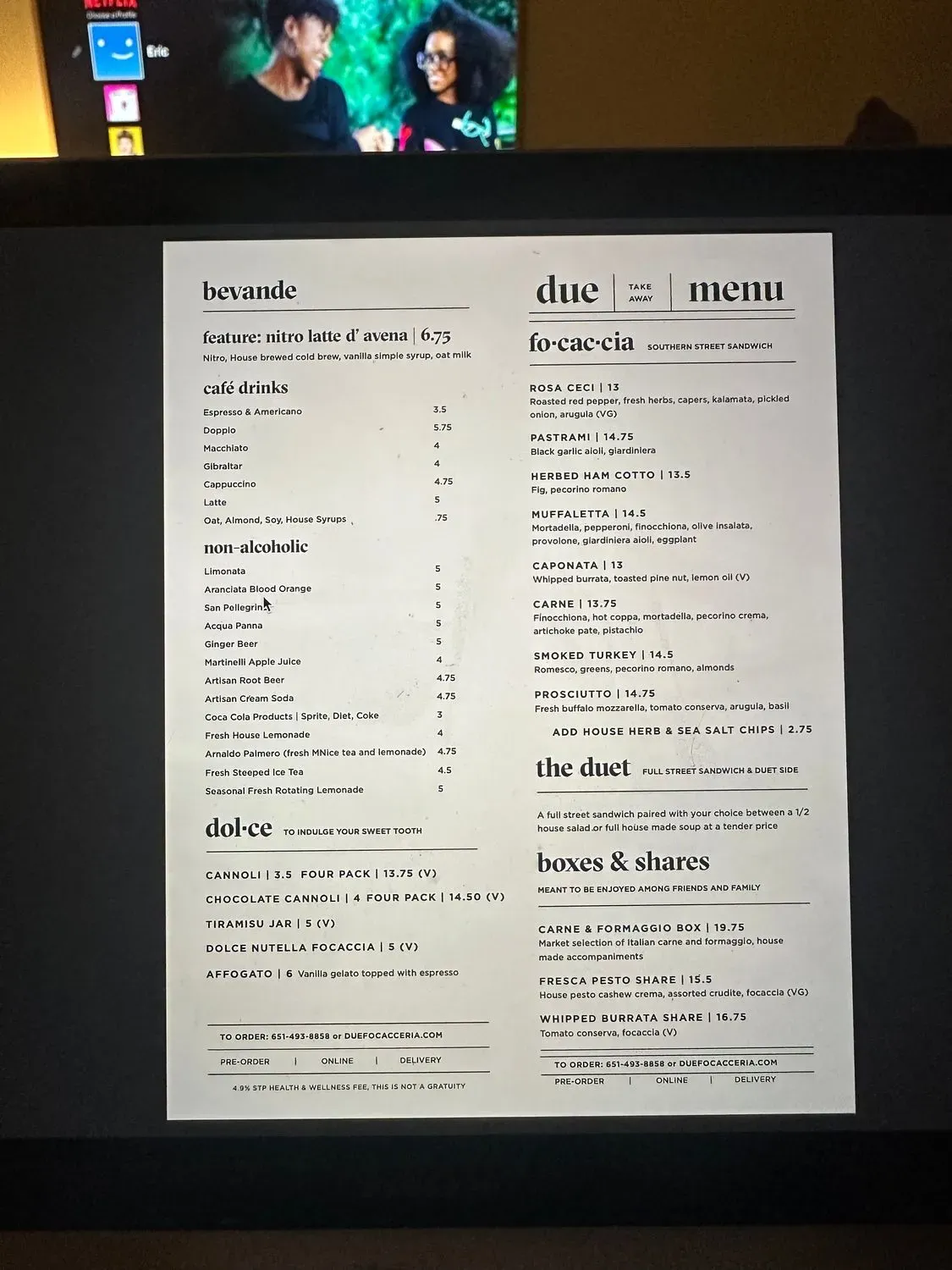 Menu 1