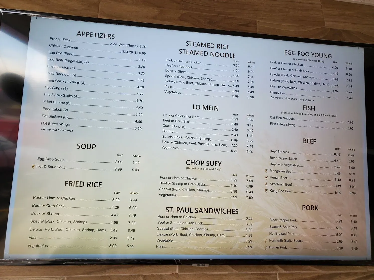 Menu 1