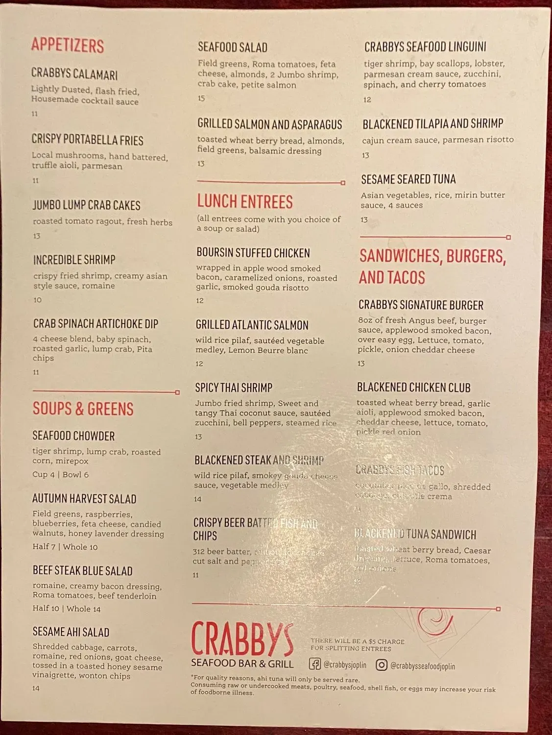 Menu 1