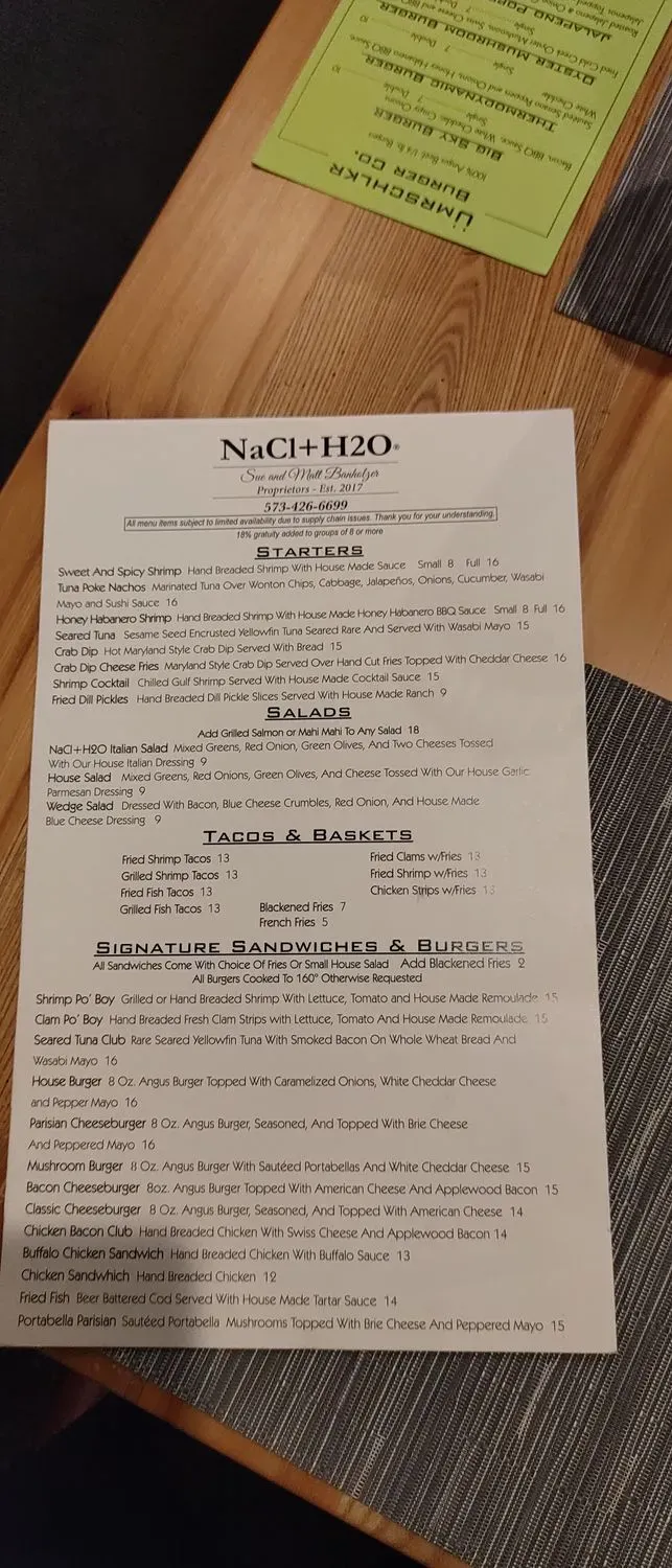 Menu 6