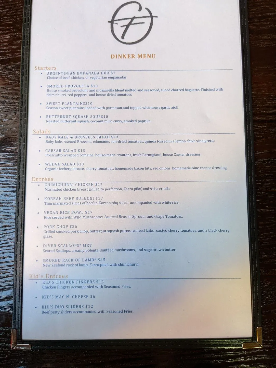 Menu 1