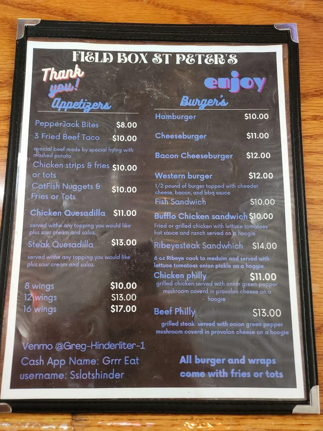 Menu 5