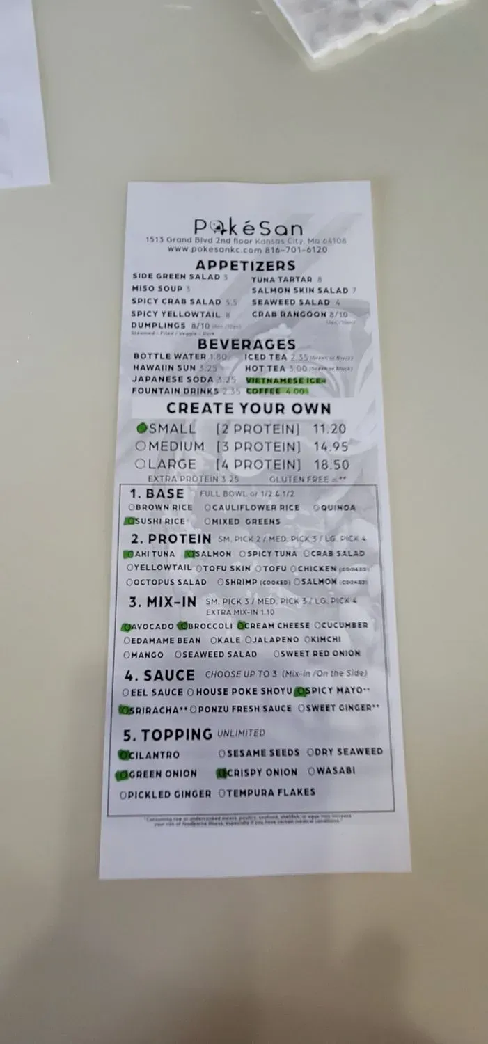 Menu 5