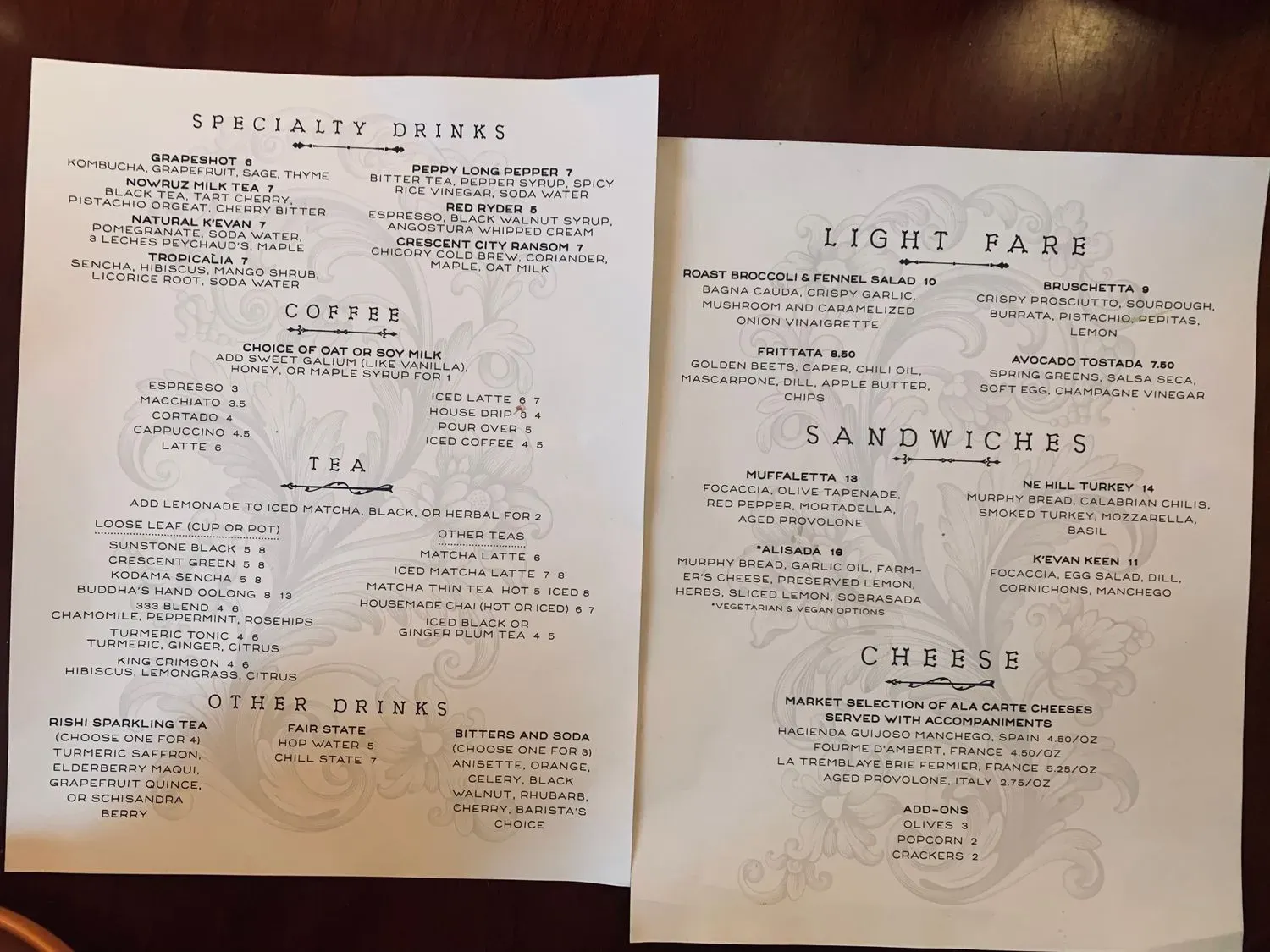 Menu 1