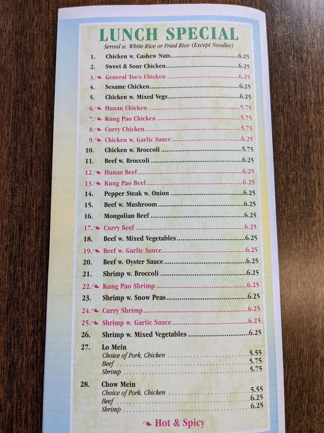 Menu 1