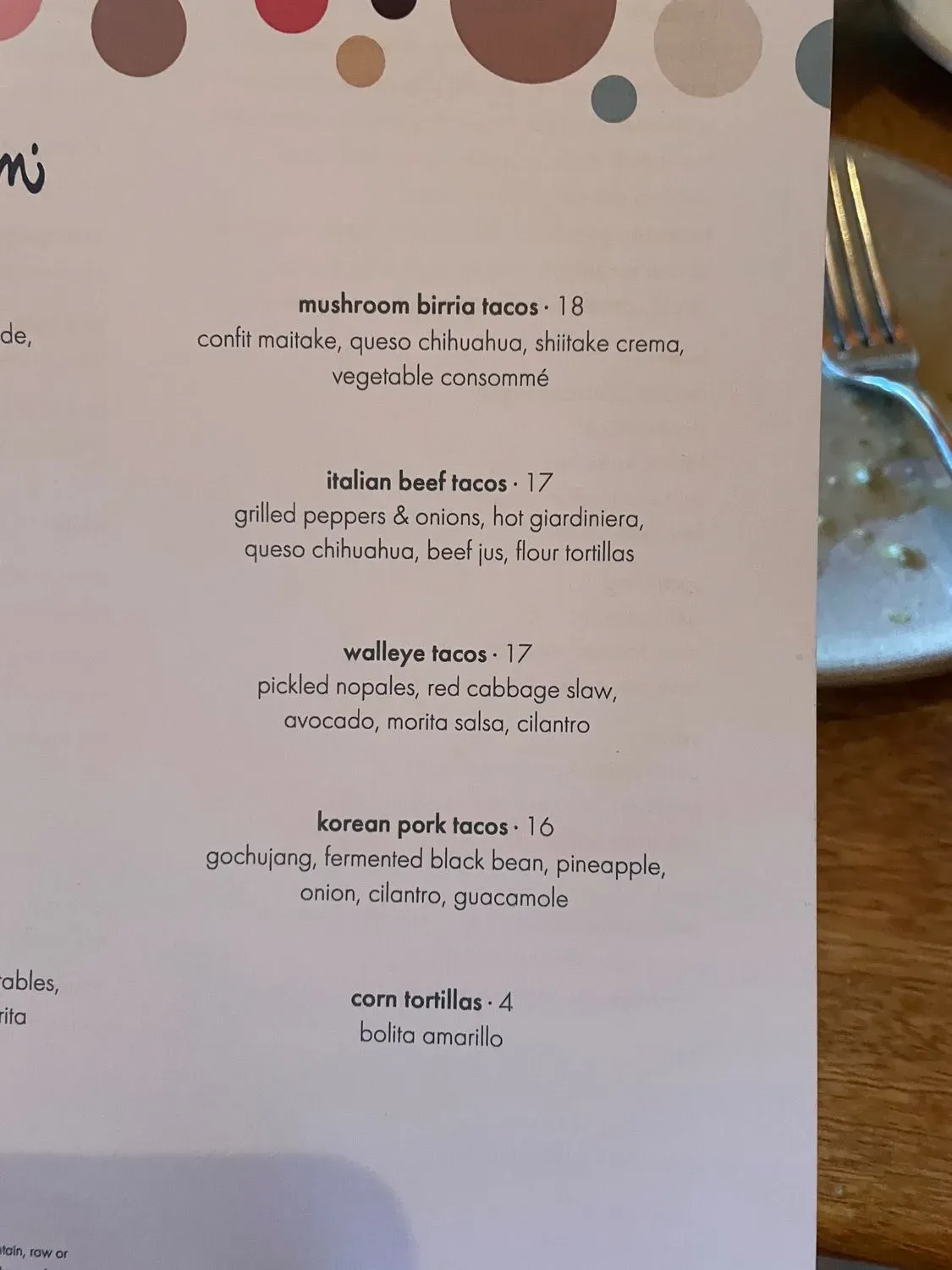 Menu 5