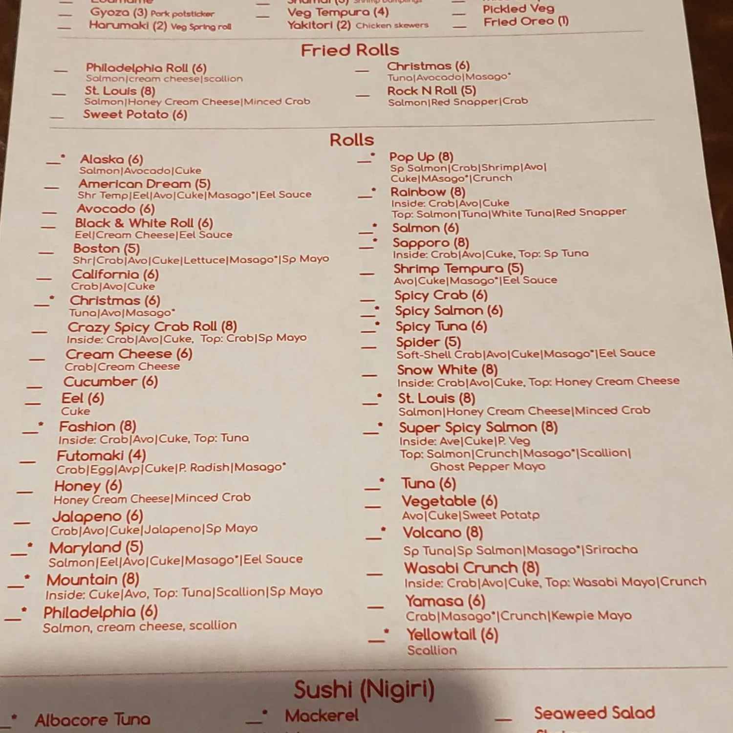 Menu 1