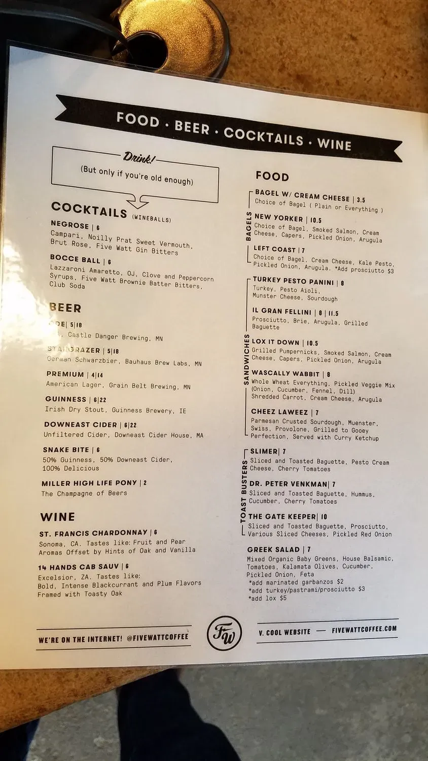 Menu 5