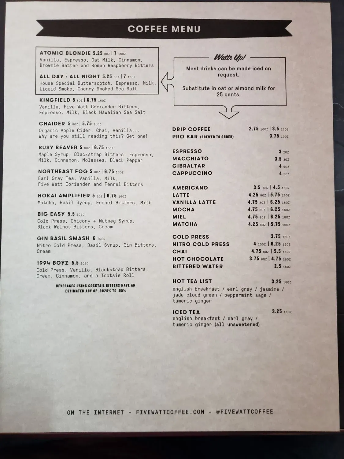 Menu 1