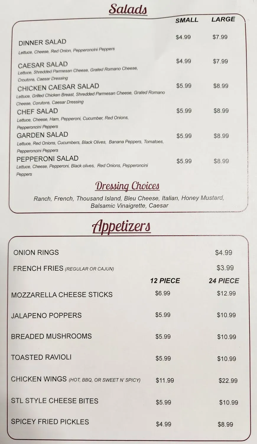 Menu 2