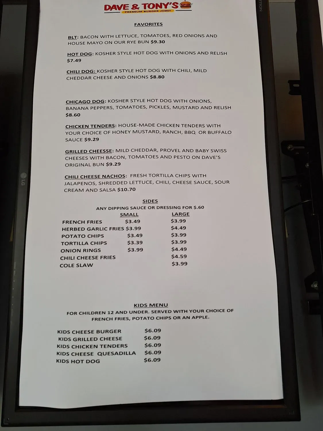 Menu 1