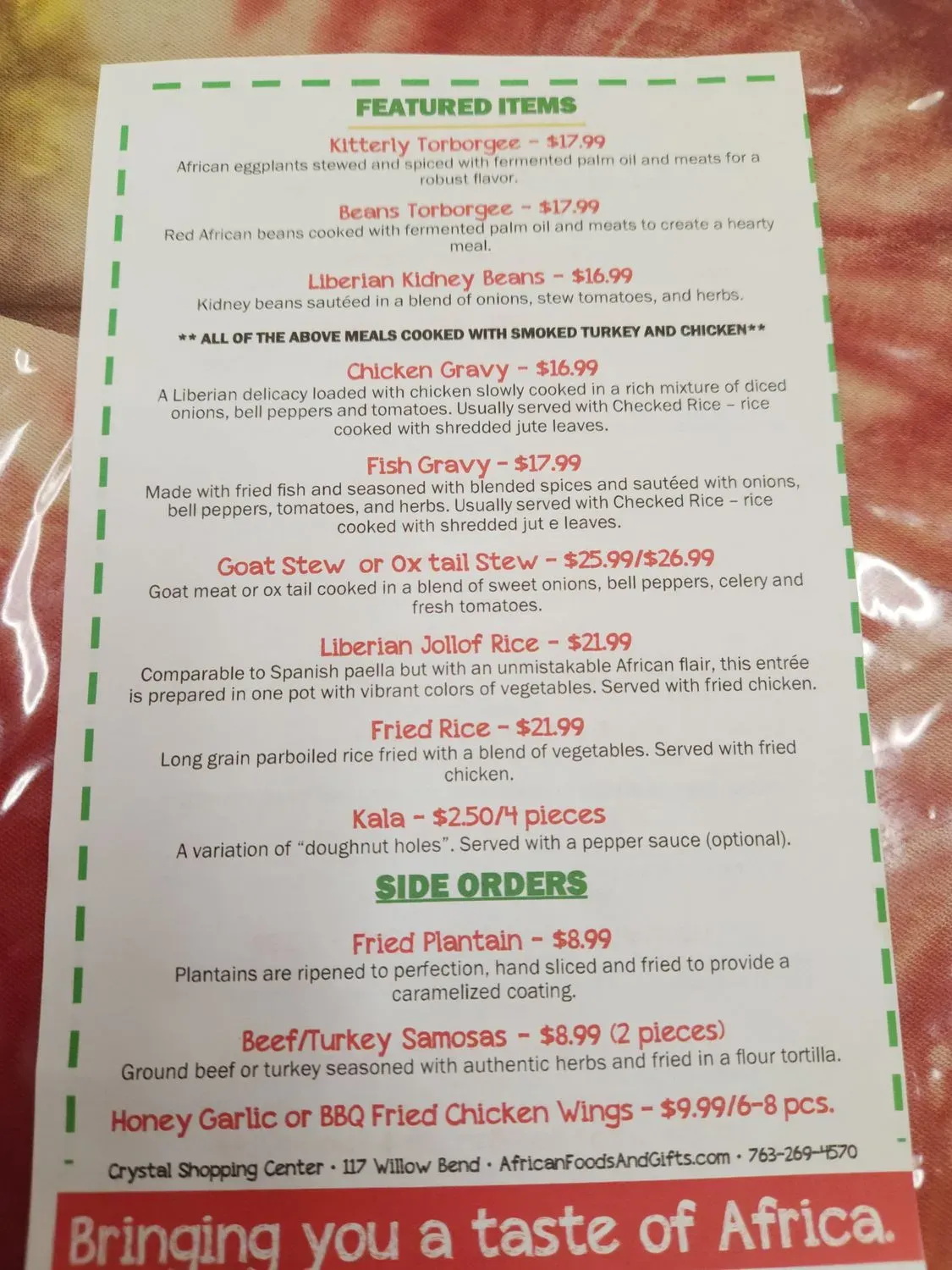 Menu 1